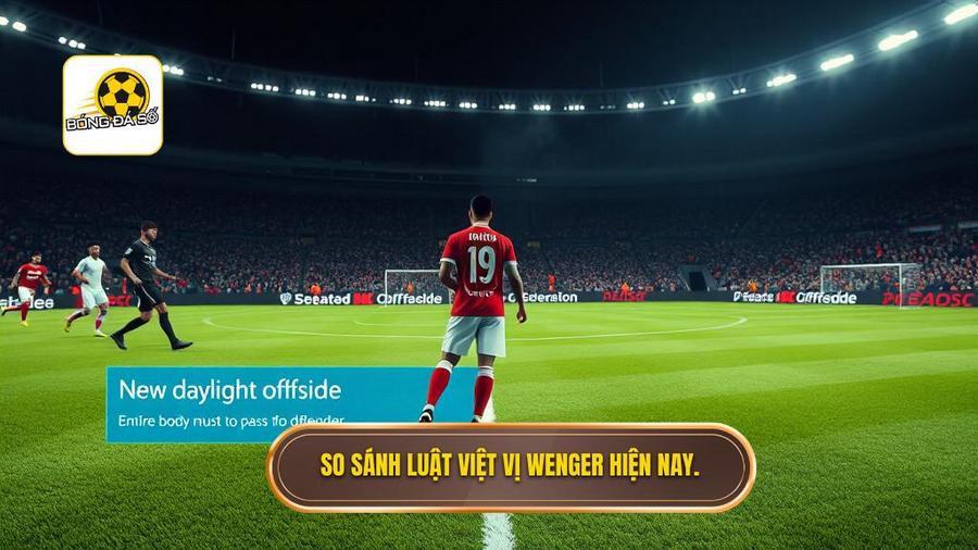1. So sánh luật việt vị Wenger hiện nay.