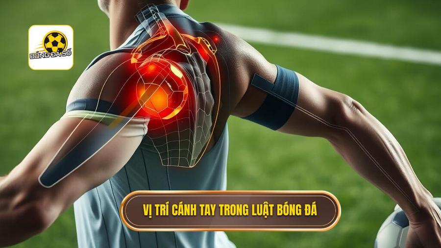 1. Vị trí cánh tay trong luật bóng đá